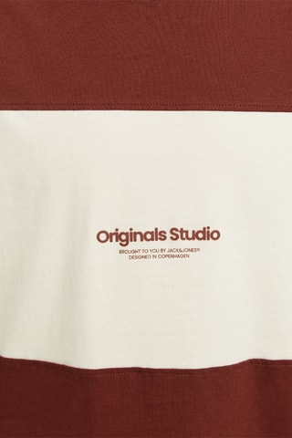 T-shirt relaxed - Marron et blanc