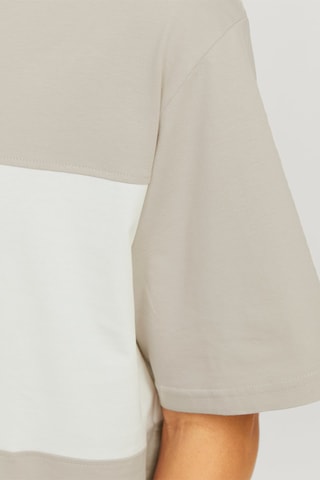 T-shirt relaxed - Ecru et blanc