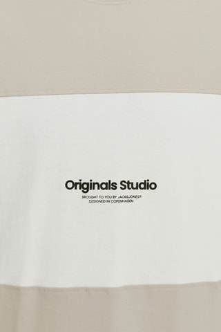 T-shirt relaxed - Ecru et blanc