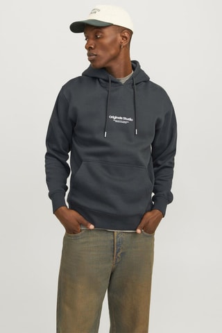 Sweat relaxed à capuche - Gris foncé