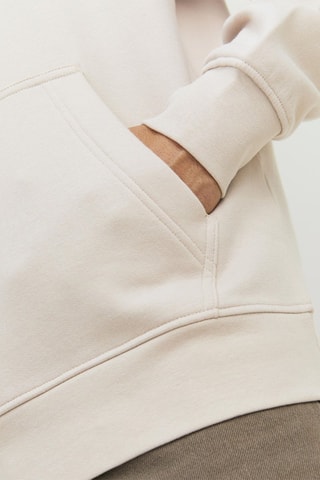 Sweat relaxed à capuche - Ecru
