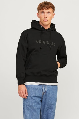 Sweat regular à capuche - Noir