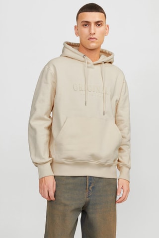 Sweat regular à capuche - Beige