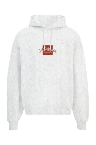 Sweat regular à capuche - Gris chiné