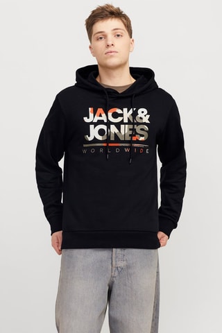 Sweat regular à capuche - Noir