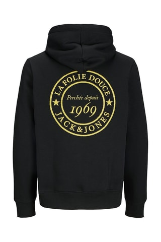 Sweat à capuche en coton biologique La Folie Douce - Noir