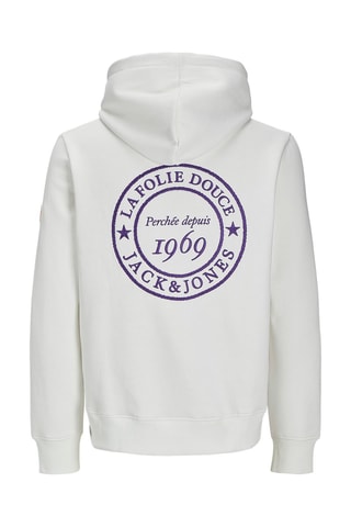 Sweat à capuche en coton biologique La Folie Douce - Blanc