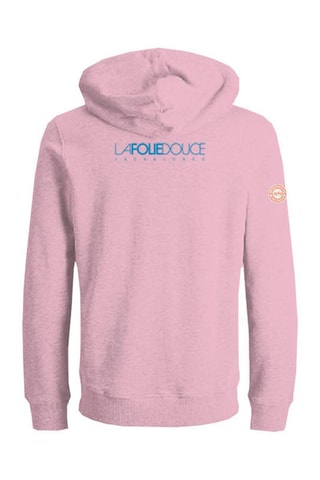 Sweat à capuche en coton biologique La Folie Douce - Rose