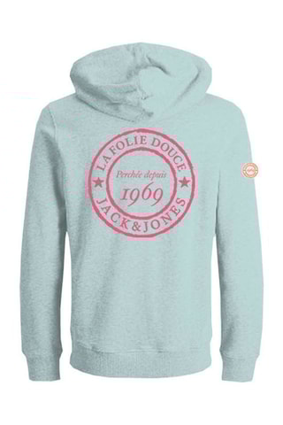 Sweat en coton biologique à capuche La Folie Douce - Bleu