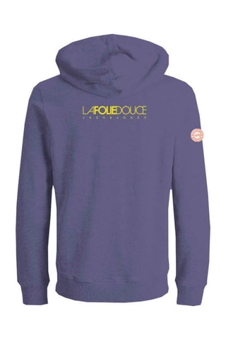 Sweat en coton biologique à capuche La Folie Douce - Violet