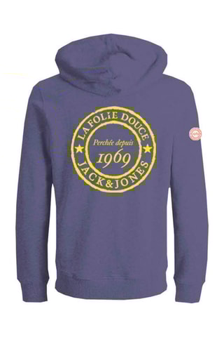 Sweat en coton biologique à capuche La Folie Douce - Violet