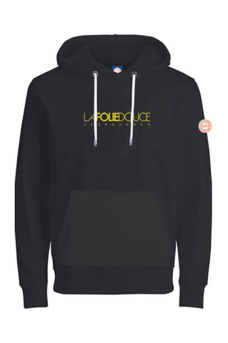 Sweat en coton biologique à capuche La Folie Douce - Noir