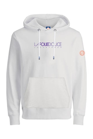 Sweat en coton biologique à capuche la Folie Douce - Blanc
