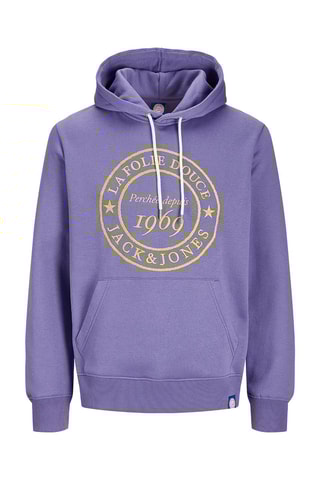 Sweat en coton biologique à capuche La Folie Douce - Violet