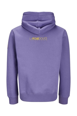 Sweat en coton biologique à capuche La Folie Douce - Violet