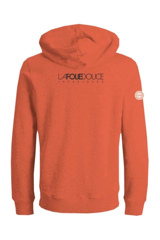 Sweat en coton biologique à capuche La Folie Douce - Orange