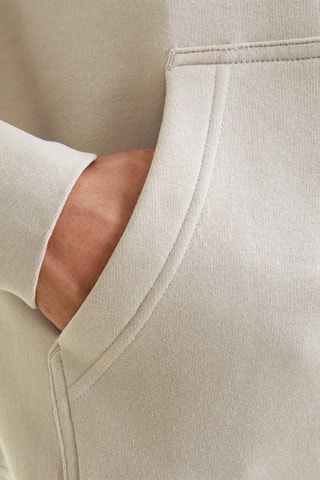 Sweat relaxed à capuche - Ecru et blanc