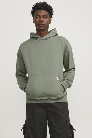 Sweat en coton biologique à capuche - Kaki