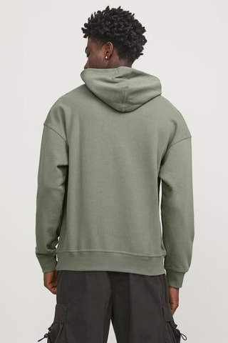 Sweat en coton biologique à capuche - Kaki