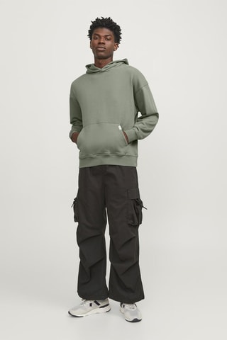 Sweat en coton biologique à capuche - Kaki