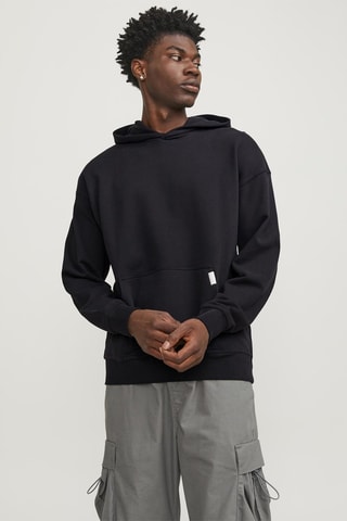 Sweat en coton biologique à capuche - Noir