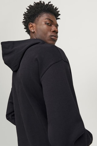 Sweat en coton biologique à capuche - Noir
