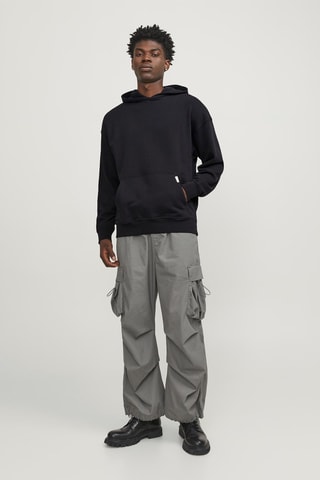 Sweat en coton biologique à capuche - Noir