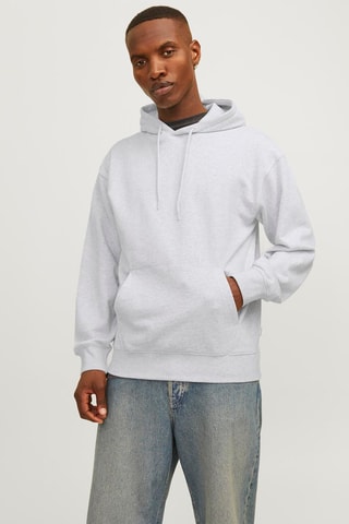 Sweat à capuche - Blanc chiné