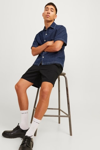 Short en lin - Noir