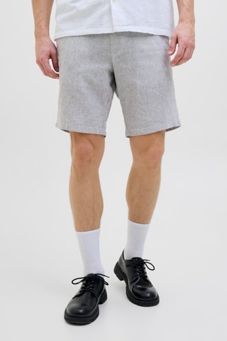 Short en lin - Bleu chiné