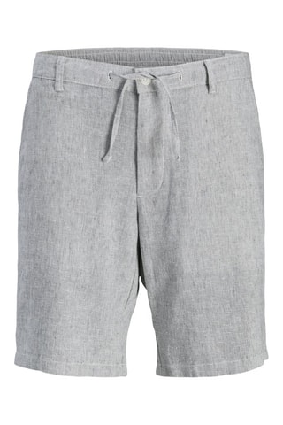 Short en lin - Bleu chiné