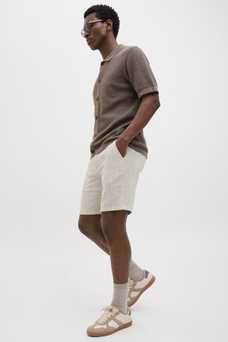 Short en lin - Beige