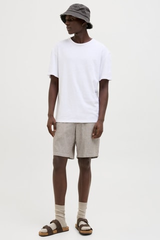 Short en lin - Marron