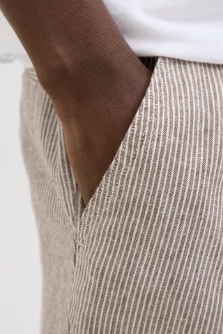 Short en lin - Marron