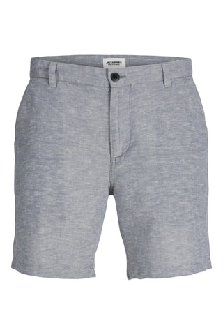 Short en lin - Bleu chiné