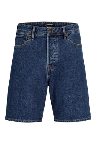 Short loose en jean taille haute - Bleu