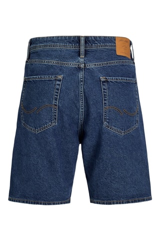 Short loose en jean taille haute - Bleu