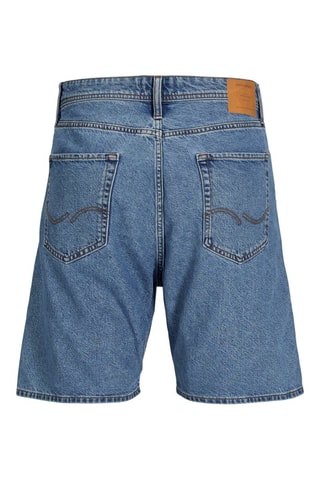 Short relaxed en jean taille haute - Bleu