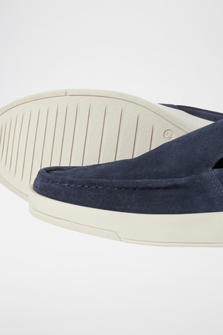 Mocassins en nubuck - Bleu
