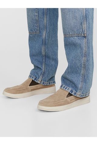 Mocassins en nubuck - Taupe