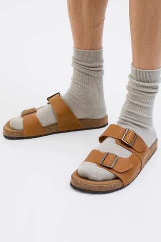 Sandales en cuir - Miel