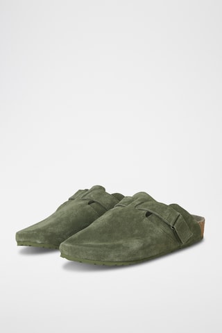 Sabots en nubuck - Kaki