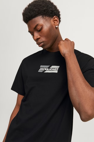 3 t-shirts en coton biologique - Bleu marine, noir et blanc