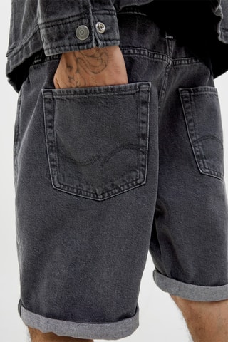 Short en jean - Noir