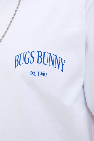 T-shirt Bugs Bunny - Looney Tunes - Blanc et bleu