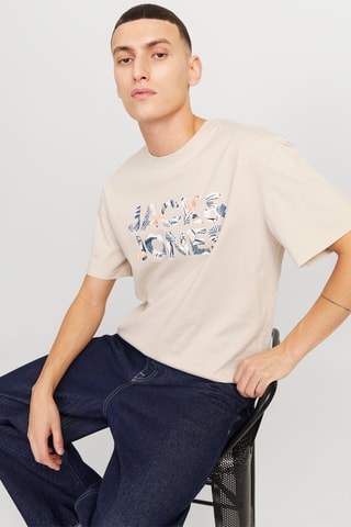 T-shirt relaxed - Beige