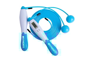 Corda de saltar com contador digital - Azul