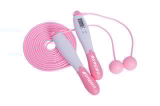 Corda de saltar com contador digital - Rosa