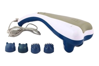 Massajador Synerfit com 4 cabeças de massagem - Azul e branco