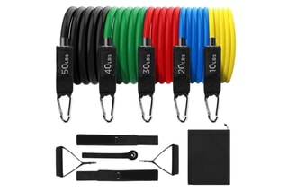 Kit de faixas de resistência fitness Synerfit - 14 peças